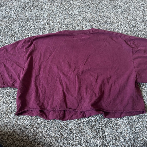 Texas a&m women’s pre loved crop top size XL extra large Maroon Graphic Tee - Picture 4 of 4